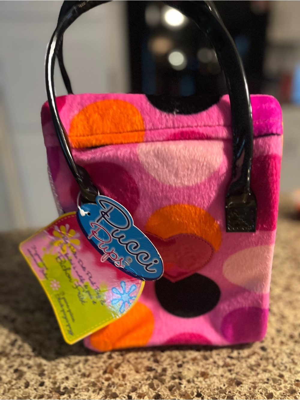 Pink Polka Dot Mini Tote Bag